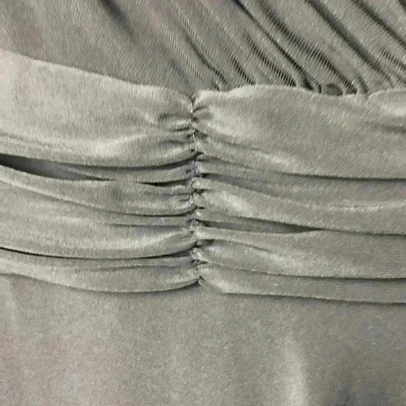 R&M COLLECTION WOM SIZE 12 BLACK DRESS FAUX WRAP RHINESTONE ACCENT AT WAIST - Picture 5 of 14